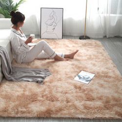 南极人NanJiren 地毯 长绒客厅卧室沙发地毯床边地垫 卡其色 140*200cm