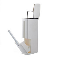 厨格格 马桶刷一体式垃圾桶 日式家用省空间窄型卫生间厕所夹缝长方形小纸篓
