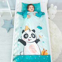 南极人(Nanjiren)婴儿睡袋被子秋冬天季加厚纯棉儿童宝宝防踢被可拆洗带枕头(双内胆)可爱熊猫75*120cm