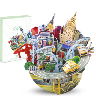 乐立方（CubicFun）拼装玩具模型立体拼图拼装模型3d拼图DIY拼插积木建筑模型 OC3203 城市缩影-纽约