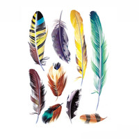 车动力 车贴遮挡划痕贴装饰贴汽车改装贴纸膜车身贴个性创意羽毛防水贴 修补贴画拉花CT-01