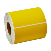 中云智创 线缆PET不干胶标签纸40x15x10000横版双排大轴芯76mm 黄