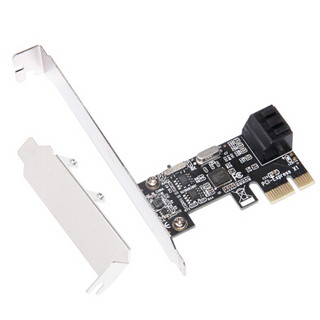 魔羯 MOGE MC2662 台式机SATA3.0扩展卡2口6G PCI-E转SATA3.0硬盘转接卡 SSD固态转接卡扩展卡