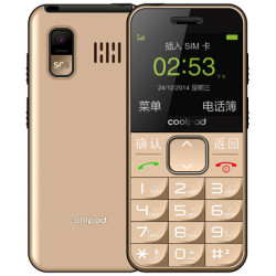 酷派(Coolpad)S618 铂光金 电信2G 老人手机 老年功能手机 *7件