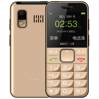 酷派（Coolpad）S618 铂光金 电信2G 老人手机 老年功能手机 *7件