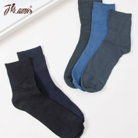 顶瓜瓜 124 顶呱呱春夏秋季竹纤维商务纯提花袜子男款中筒袜四季款舒适 218深色5双