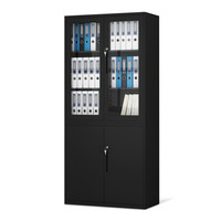 中伟文件柜办公柜钢制铁皮柜资料柜档案柜储物拆装柜大器械柜黑色款