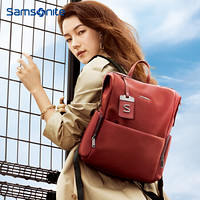 Samsonite 新秀丽 电脑包双肩背包男女书包潮流旅行包TL3 紫红色