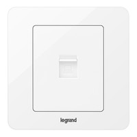 罗格朗 LEGRAND 开关插座面板 逸典玉兰白六类电脑/网络插座面板