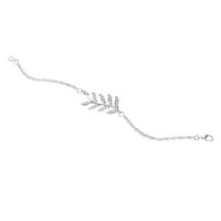ILARIA 秘鲁传统手工银饰 Hojas系列银镶嵌锆石叶子手链 M41020322
