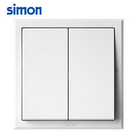 西蒙(SIMON) 开关插座面板 E3系列 二开多控开关 86型面板 雅白色 301046