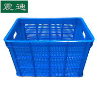 震迪 周转筐外径543*362*313 塑料筐物流筐水果筐葡萄筐蔬菜筐镂空篮 487圆眼筐收纳筐