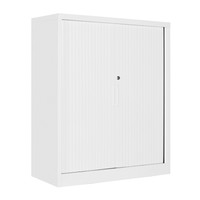 金经金属钢制卷门柜卷帘门文件柜收缩门推拉门柜办公柜档案柜暖白卷门柜1090高