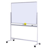 奈高 NG办公白板移动磁性360度旋转书写板钢制支架双面写字板900*1200mm
