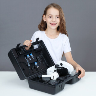 商品西湾(ciwa)显微镜1600x学生生物高倍便携式手提箱版