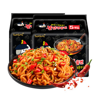 三养（SAMYANG）三养韩国进口拉面火鸡面辣鸡肉味拌面1400g方便面 *5件