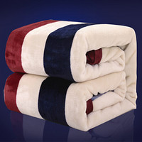 雅鹿·自由自在 毛毯加厚法兰绒毯子 午睡空调毯珊瑚绒毛巾被盖毯冬季床单 200*230cm 多彩人生