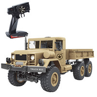 美致模型遥控汽车越野汽车42cm超大卡车玩具车六驱攀爬车儿童玩具  土黄色