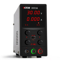 胜利仪器（VICTOR）直流稳压电源 开关数显电流表 30V/3A 高精度 手机维修电源 VC3003A 带USB输出