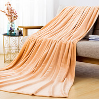 迎馨家纺 法兰绒毯子毛毯毛毯被冬天毛巾被单双人保暖床单办公室午睡毯儿童盖毯空调 初秋咖 150*200cm