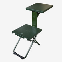 麦森（maisen）折叠椅 制式营具钢制宿舍办公户外学习椅 军绿色可定制（一包五把） MS-19XM-0720