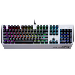 迪摩 DEARMO F3机械键盘有线键盘游戏键盘RGB背光键盘铝合金面板笔记本电脑键盘 深空灰 光轴 *3件
