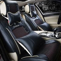 紫风铃 四季冰丝汽车坐垫 四季通用 朗逸凯越迈锐宝速腾福克斯帕萨特汽车座垫 Q19豪华版 神秘黑