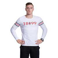 AC米兰男士长袖T恤圆领球迷专属吸汗透气休闲精棉训练长袖衫T恤男白色XXL55571