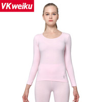 VKweiku保暖内衣男女秋衣秋裤 自发热 中老年情侣款保暖套装加厚保暖裤男 女款粉色 M