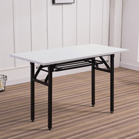 佐盛折叠桌子长条桌培训桌简易桌课桌电脑桌学习桌子双层黑边1800*400*750定制款