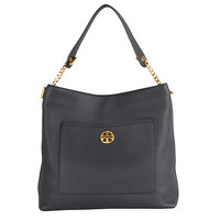 TORY BURCH 托里.伯奇 奢侈品 TB女包 黑色皮质手提单肩包 41525 001 黑色