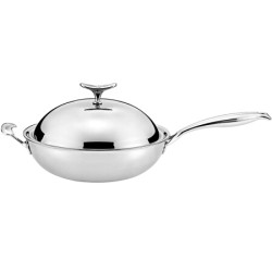 LUCUKU 路卡酷 304不锈钢炒锅 32cm