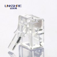 凌科朔（LINKSHIRE）工程级6P2C两芯电话水晶头 纯铜镀金RJ11语音2芯电话线接头 100个