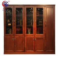 顺富美（SHUNFUMEI）五门实木书柜 柜资料柜文件柜 办公柜档案柜储物柜