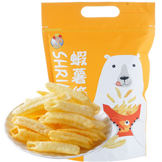 中国台湾 阿民师虾薯条(芝士味)  休闲零食 膨化薯条薯片80g *6件