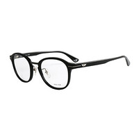 POLICE 中性款黑色镜框黑色镜腿板材全框光学眼镜架眼镜框 VPL893K-0700 52MM