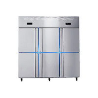 卡质 KAZHI 不锈钢冰柜商用冷藏冰箱冷冻六门保鲜立式 不锈钢双温厨房 冷柜