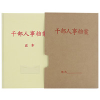 信发（TRNFA）干部人事档案盒 (10个装) 2.5cm A4新标准塑料板簧夹 硬纸板档案夹纸质人事档案盒