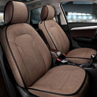 紫风铃 奥迪Q3专用汽车坐垫 仿亚麻布艺全包围专车专用订制原车纹路汽车座垫四季通用汽车座套G32卡其-标准版