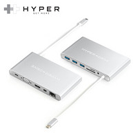 HyperDrive苹果笔记本mac电脑转换器type-c转vga扩展坞华为Mate Book配件usb3.0分线器hub网口hdmi PD充电