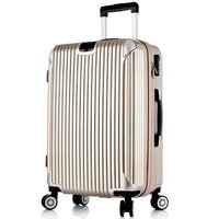 PRNEID 普奈达 铝包角拉杆箱万向轮行李箱男女旅行箱登机箱26英寸 金色