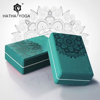 哈他瑜伽砖2块装（进阶款）高密度环保瑜伽辅助用具艾扬格瑜珈舞蹈工具泡沫砖 黛绿（两块装）