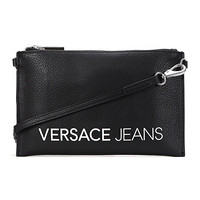 VERSACE JEANS 范思哲 奢侈品 女士黑色聚酯纤维手拿单肩斜挎包 E3VSBPBA 70709 899