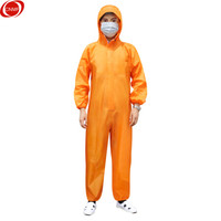谋福CNMF多功能连体防护服防尘服防雨服防水劳保带帽工作服粉末喷漆工业清洗防化服  橙色2XL-180  8020