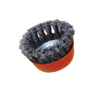 工霸（GONGBA）3寸碗型扭丝钢丝轮 角磨机用碗形打磨轮除锈钢丝刷直径75mm×M10 可定制