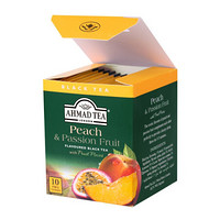 阿联酋进口亚曼(AHMADTEA)果味红茶叶袋泡茶包 水蜜桃百香果水果香红茶盒装10包*2g