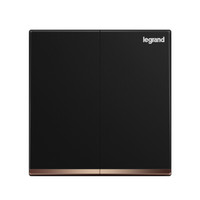 legrand 罗格朗 开关插座面板86型逸景碳素黑大面板墙壁电源插座开关 双开双控