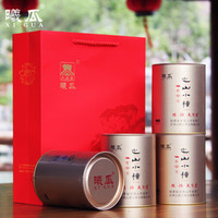 曦瓜xigua 甜香正山小种特级红茶礼盒装茶叶四罐装共500g 手工制作正宗武夷山金骏眉小罐
