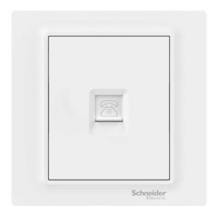 施耐德电气（Schneider Electric）开关插座 单联电话插座 弱电插座 歆意系列 白色 A3J31RJ4_WE_C1