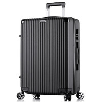 贝尔贝拉(B.L.B.L)耐磨抗摔拉杆箱铝包角26英寸行李箱男女万向轮轻盈大容量旅行箱 黑色
